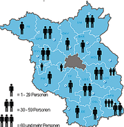 Regionale Verteilung rechtsextremistischer Gewalt in Brandenburg 