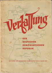 Entwurf der Verfassung der DDR vom 19. März 1949