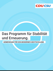 Cover vom Wahlprogramm der CDU 2021