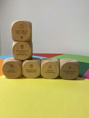 Feedbackwürfel verschiedene Wüfelseiten mit Aufschrift