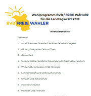 Freie Wähler Landtagswahlprogramm 2019