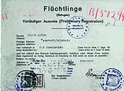 Vorläufiger Ausweis und Einreiseerlaubnis meines Vaters in die russische Besatzungszone