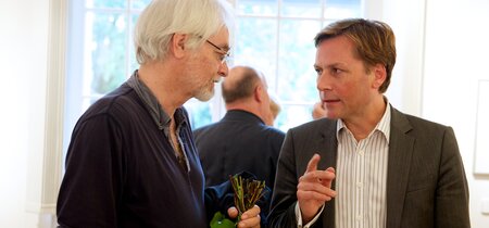 Der Künstler und der Experte: Klaus Stuttman und Prof. Oliver Günther.