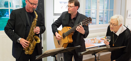 Ralf Benschu (sax) und Karsten Intrau (guit)