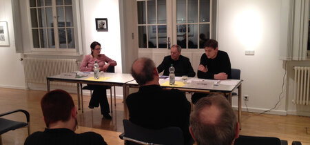 Katrin Marx (Landeszentrale), Dr. Werner Peters und Lars Geiges 