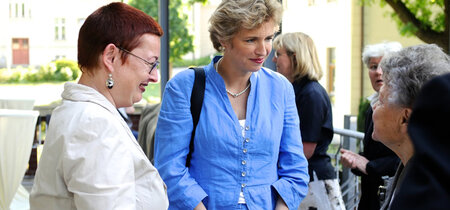 Martina Weyrauch und die Bildungsministerin Martina Münchund Carola Wolf, Forum 