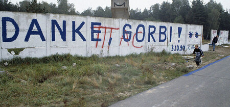 Berliner Mauer am 3. Oktober 1990.