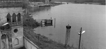 Potsdam, Meierei, Hafen, Oktober 1985