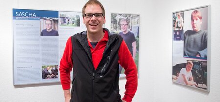 Sascha in der Landeszentrale