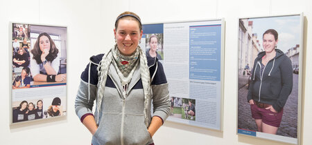 "Wendekind" Luisa in der Ausstellung