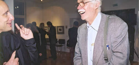 Ost trifft West:  Die Karikaturisten Roland Beier und F.W. Bernstein (v.l.)