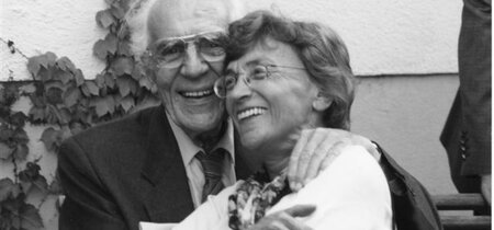 Mit Ehefrau Annemarie Schönherr, Mai 2000