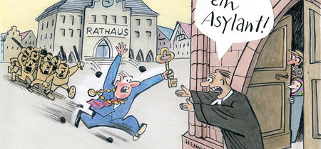 Karikaturen Zu Flucht Und Integration Brandenburgische Landeszentrale Fur Politische Bildung