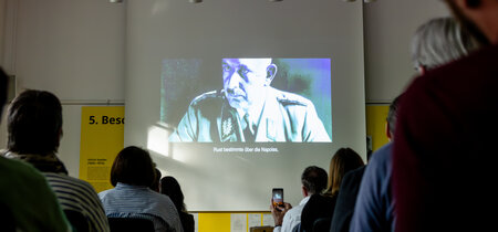 Filmvorführung in der Ausstellungseröffnung Napola