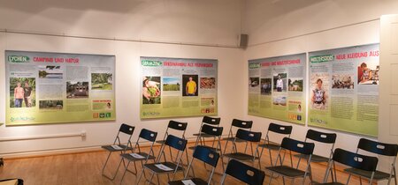 Einblick in die Ausstellung Klimawandel und Nachhaltigkeit in Brandenburg