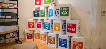 Die 17 Nachhaltigkeitsziele der UN in der Ausstellung 