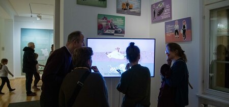 Einblick in die Ausstellung Klimawandel und Nachhaltigkeit in Brandenburg