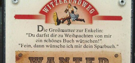 Tafel auf dem Witzerundweg