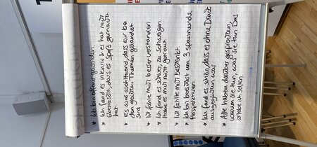 Auswertung der Methode "Sprechen und Zuhören"