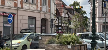 Selbstgebaute Stadtmöbel in Perleberg
