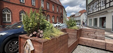 selbstgebaute Stadtmöbel in Perleberg