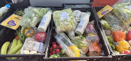 Von Blumenkohl und Salat bis Joghurt und Käse – Die vorab gepackten Kisten, die alle die gleichen Lebensmittel enthalten sollen