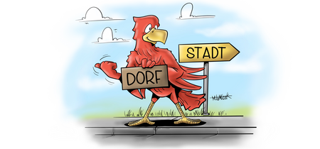 Ein Brandenburg-Adler am Wegweiser
