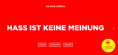 Screenshot von no-hate-speech.de