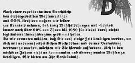 Bitte zurücktreten!!!  1992, Wachsdruck