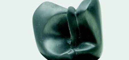 Müder Krieger.  1985, Zinn, H. 8,5 cm