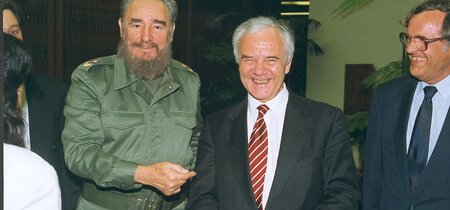 Manfred Stolpe bei Fidel Castro auf Kuba