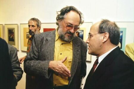 Im Gespräch: Karikaturist Harald Kretschmar und Gregor Gysi
