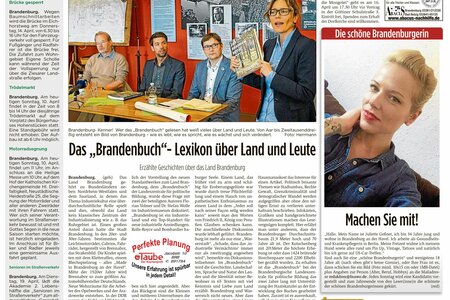 Presseauszug aus dem "Brandenburger Wochenblatt"