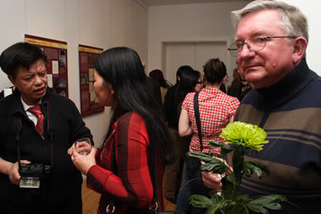Werner Künzel (BLPB) in der Ausstellung 