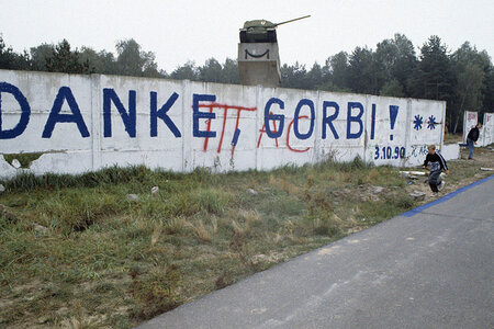 Berliner Mauer am 3. Oktober 1990.