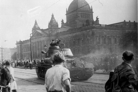 Sowjetischer Panzer in Leipzig
