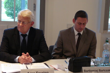 Arne Feuring, Polizeipräsident Brandenburg und Bartłomiej Bartczak, Bürgermeiste