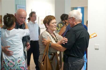 Wiedersehensfreude bei: (v.l.) Cleo-Petra Kurze und Heinfried Henniger, Barbara 