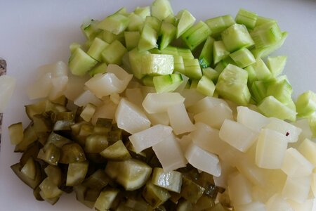 Spreewälder Gurken geschnitten