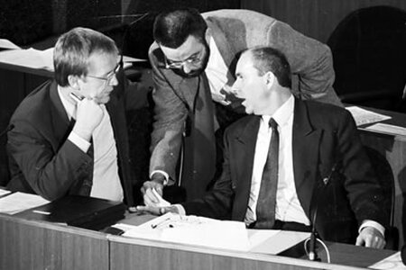 Klaus-Dieter Kühbacher, Jochen Wolf und Alwin Ziel 1994; Foto: Simone Römhold