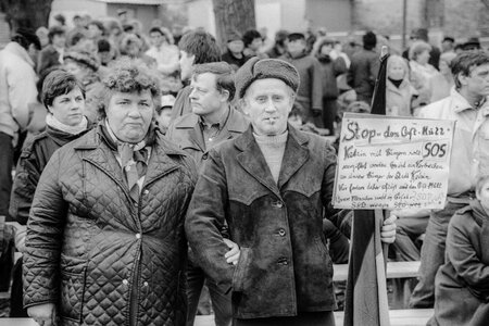 Demonstration gegen die Giftmülldeponie in Ketzin 20.1.1990 