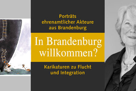 Einladungskarte zur Ausstellung "In Brandenburg willkommen"