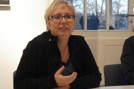 Auf dem Podium am 12. März:  Antje Schrupp