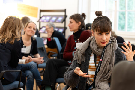 Diskussionsrunde beim Methodenworkshop "Sprechen und Zuhören"
