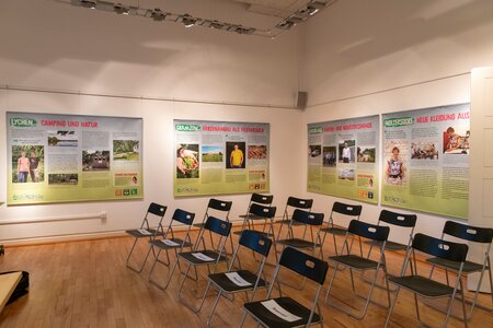 Einblick in die Ausstellung Klimawandel und Nachhaltigkeit in Brandenburg