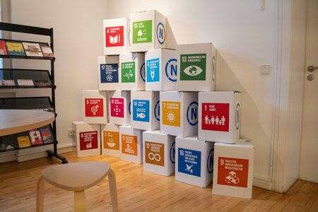 Die 17 Nachhaltigkeitsziele der UN in der Ausstellung 