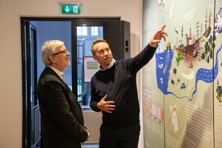 Einblick in die Ausstellung Klimawandel und Nachhaltigkeit in Brandenburg