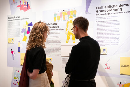 Einblicke in die Ausstellung "Mitmachen. Demokratie in Brandenburg"