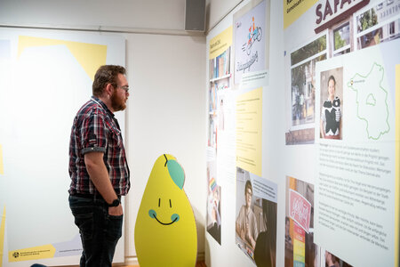 Einblicke in die Ausstellung "Mitmachen. Demokratie in Brandenburg"