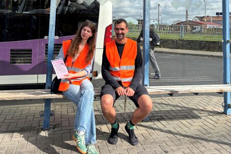 Ralf Ryl bei der Bürgerbeteiligung "Haltestelle Zukunft" in der Uckermark